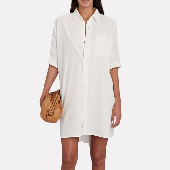 R13 Oversized Boxy Button Up Dress cotton white L - NWOT - Picture 1 of 14